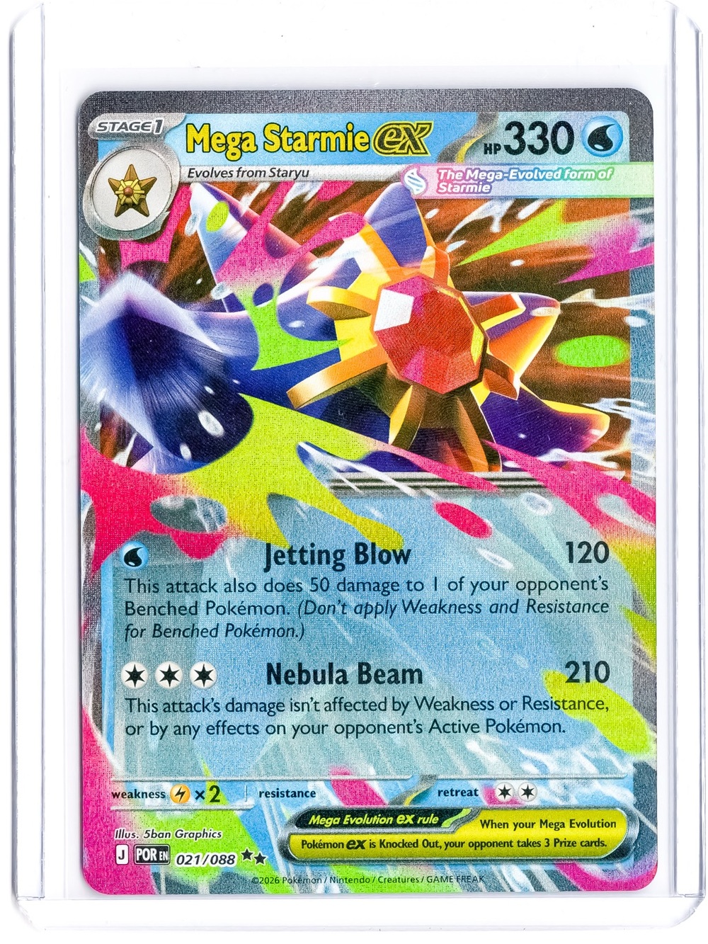 Mega Starmie 021/088 EX Perfect Order NM Pokemon Trading Card